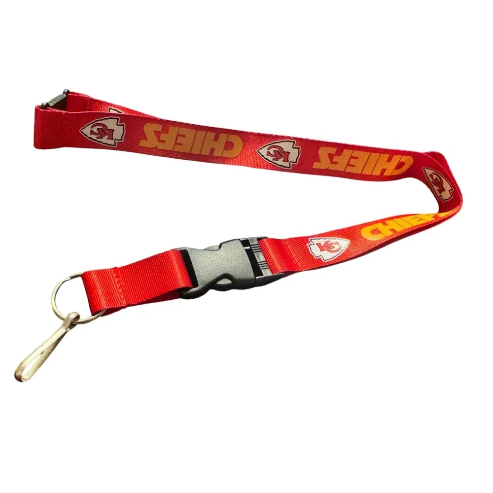 Kansas City‎ Chiefs Red Lanyard Keychain ID Holder NFL Fan Gear
